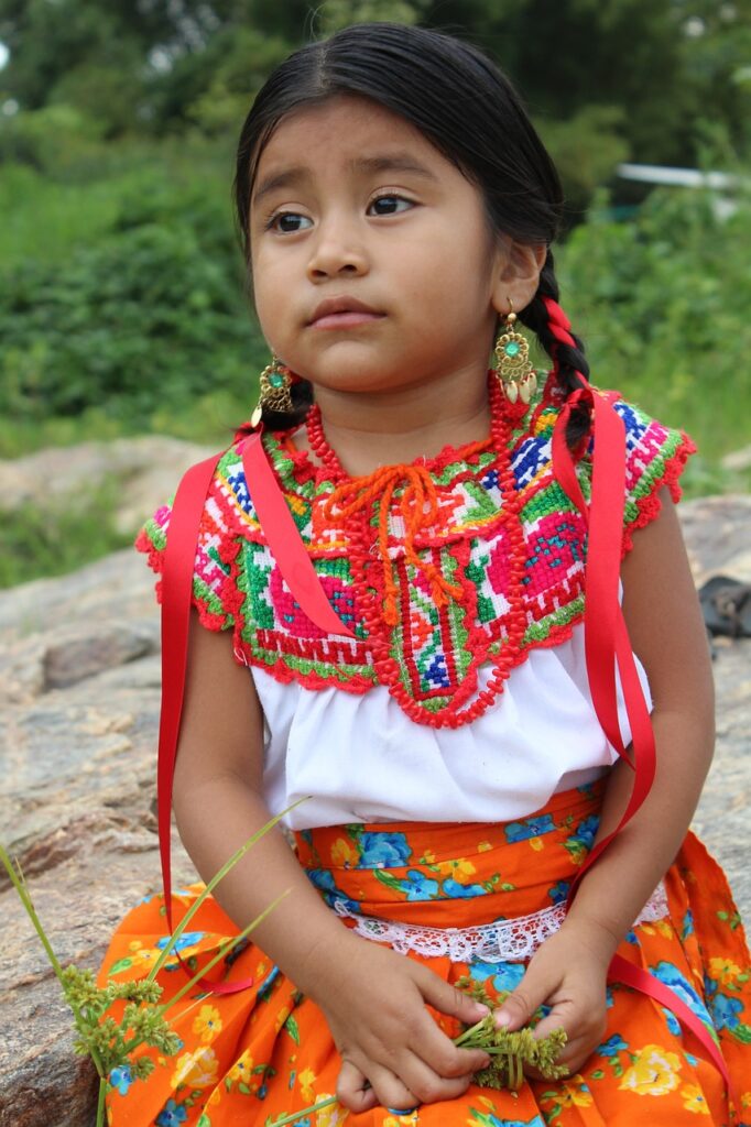 little girl, chatina, mexico